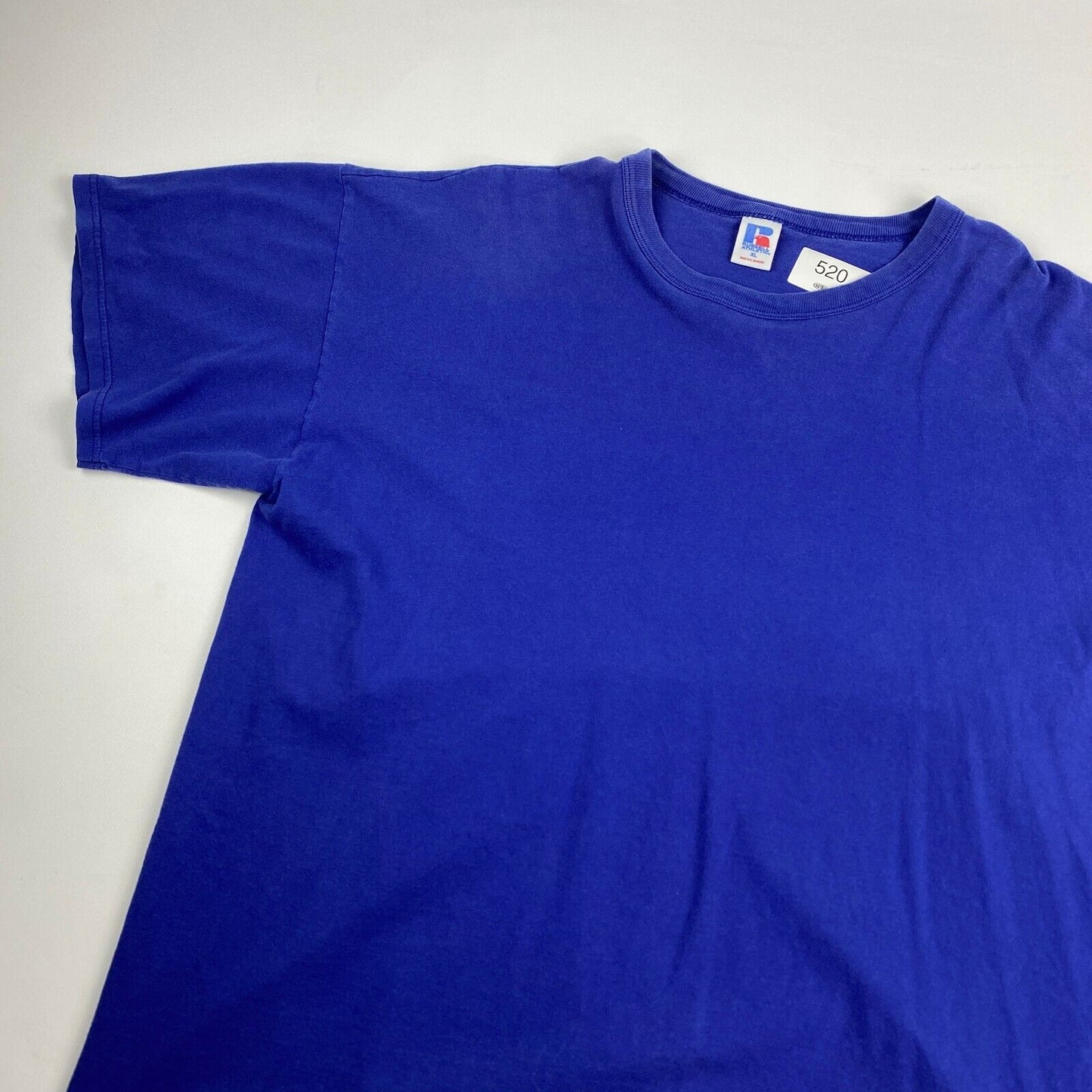 VINTAGE 90s Russell Athletic Blank Blue T-Shirt sz XL Men