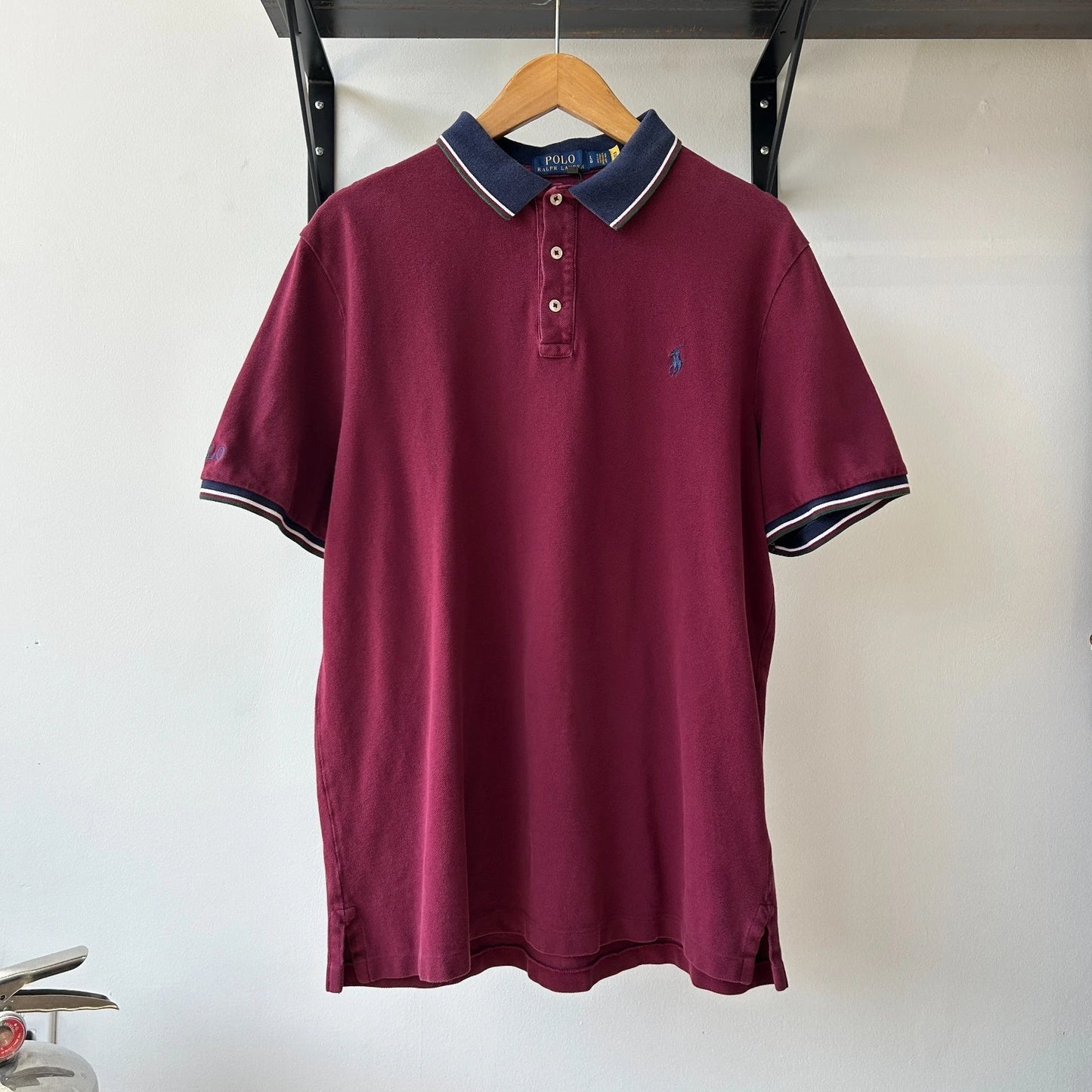 VINTAGE Y2k | Ralph Lauren Sm Pony Wine Red Polo Shirt sz L