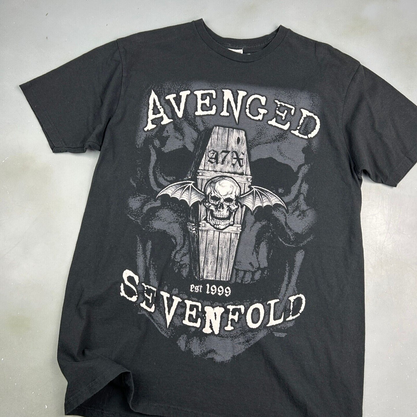 AVENGED SEVENFOLD Metal Black Band T-Shirt sz M Adult