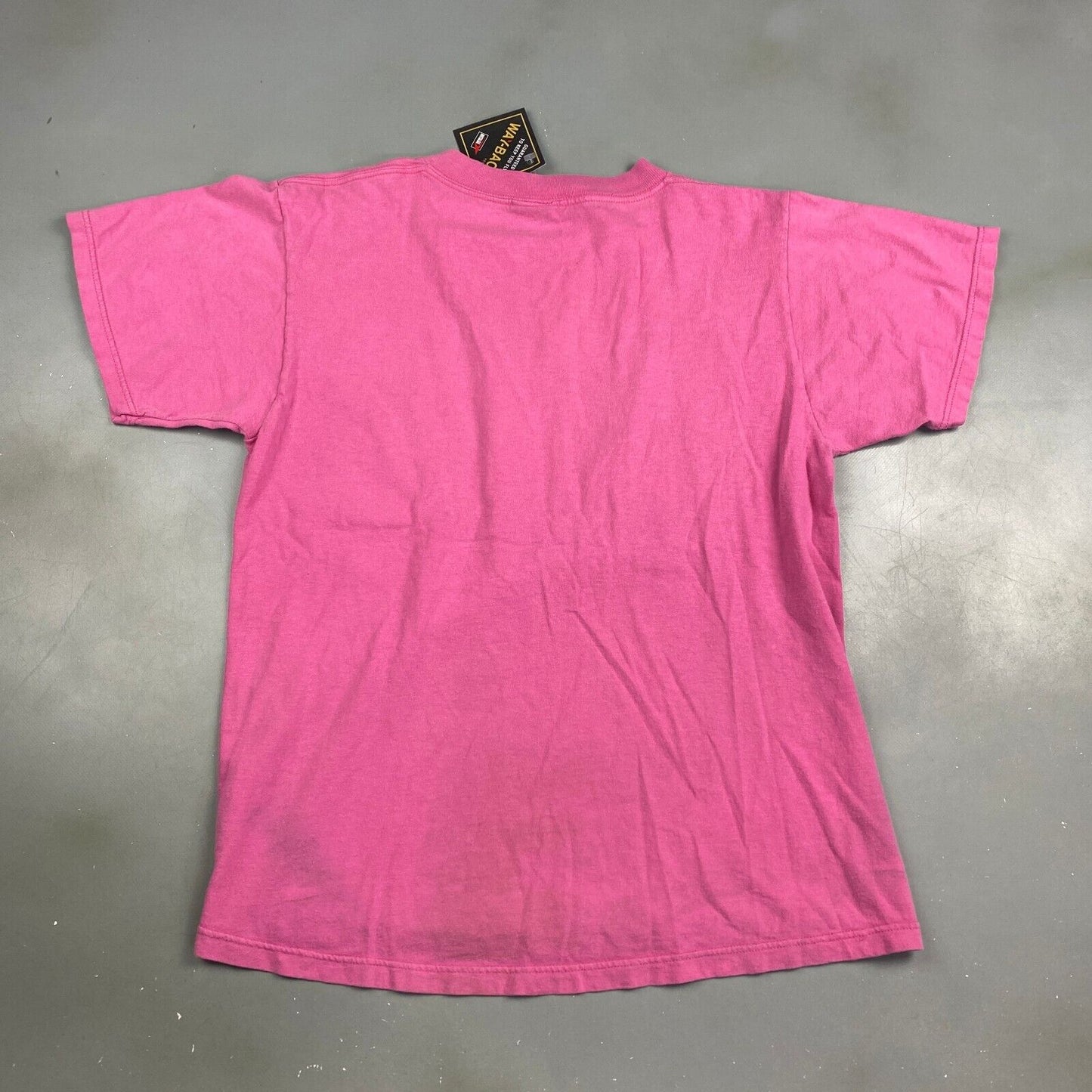VINTAGE 90s Mickey & Friends Cartoon Embroidered Pink T-Shirt sz Medium Adult