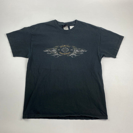 VINTAGE 1999 Harley Davidson Myrtle Beach Black Biker T-Shirt sz Large Men