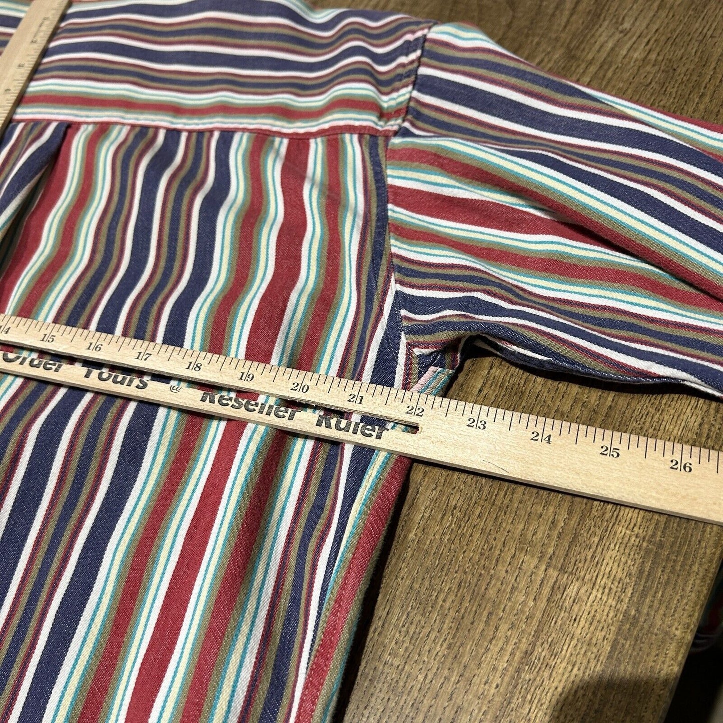 VINTAGE 90s | Woolrich Clay Striped Button Down Shirt sz L Adult