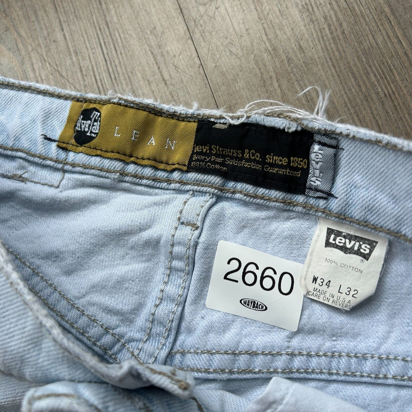 VINTAGE 90s | Levis Silver Tab Lean Tapered Denim Jeans Pants sz W33 L32