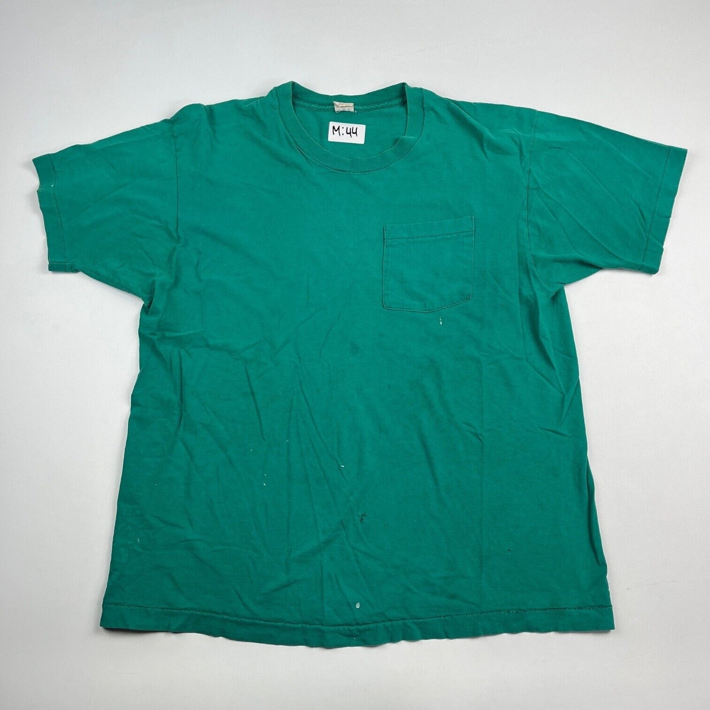 VINTAGE Blank Pocket Shirt Adult Extra Large Teal / Aqua Men 90s