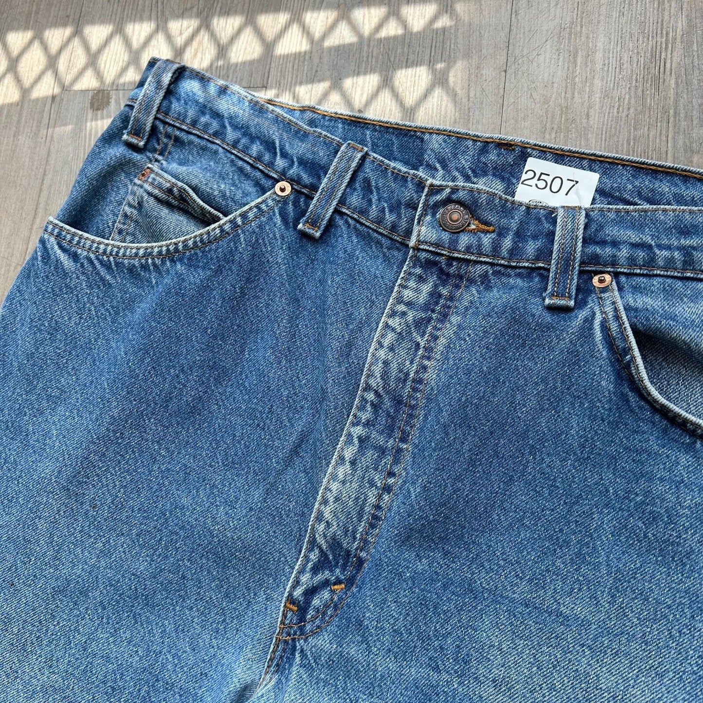 VINTAGE 80s | LEVI'S 505 Faded Blue Denim Jeans Pants sz W36 L30 Made in USA