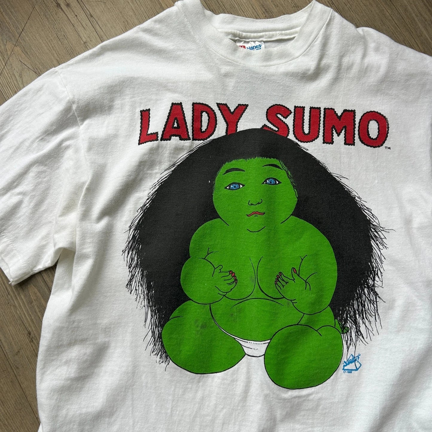VINTAGE 90s | Lady Sumo Dimitri's Skate Shop T-Shirt L