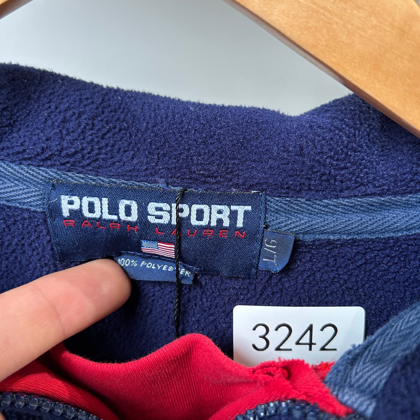 VINTAGE 90s | Ralph Lauren Polo Sport Hi-Tech 1/4 Zip Fleece Sweater sz L