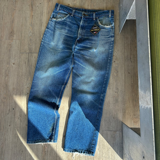 VINTAGE 80s | Levi's 619 Faded Denim Jeans Pants W35 L31