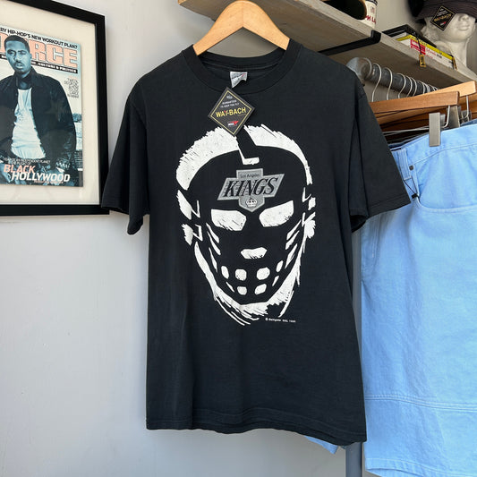 VINTAGE 90s | LA Kings Goalie Mask T-Shirt sz L