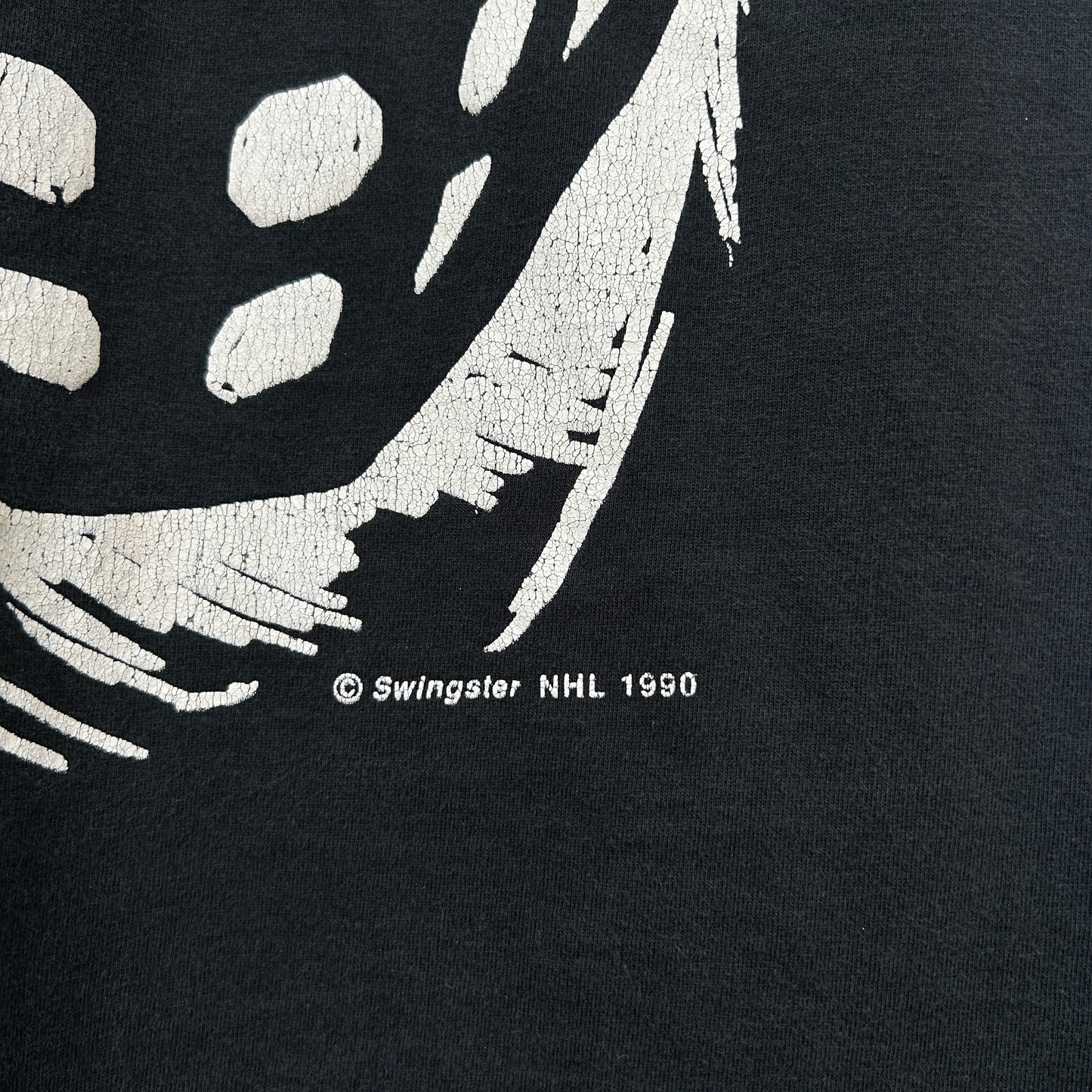 VINTAGE 90s | LA Kings Goalie Mask T-Shirt sz L