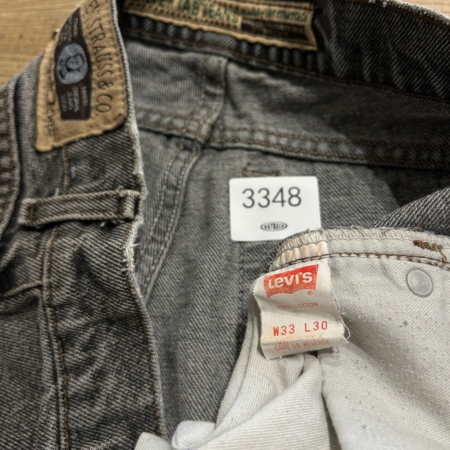 VINTAGE 90s | Levis SilverTab Faded Black Jeans Pants sz W32 L30