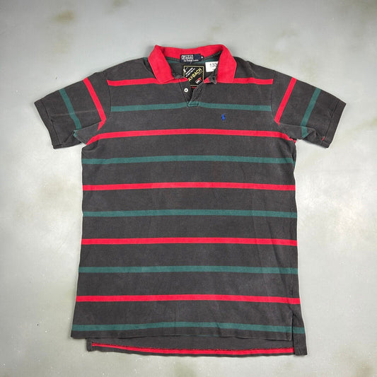 VINTAGE 90s Ralph Lauren Faded Striped Polo Shirt sz XL Adult