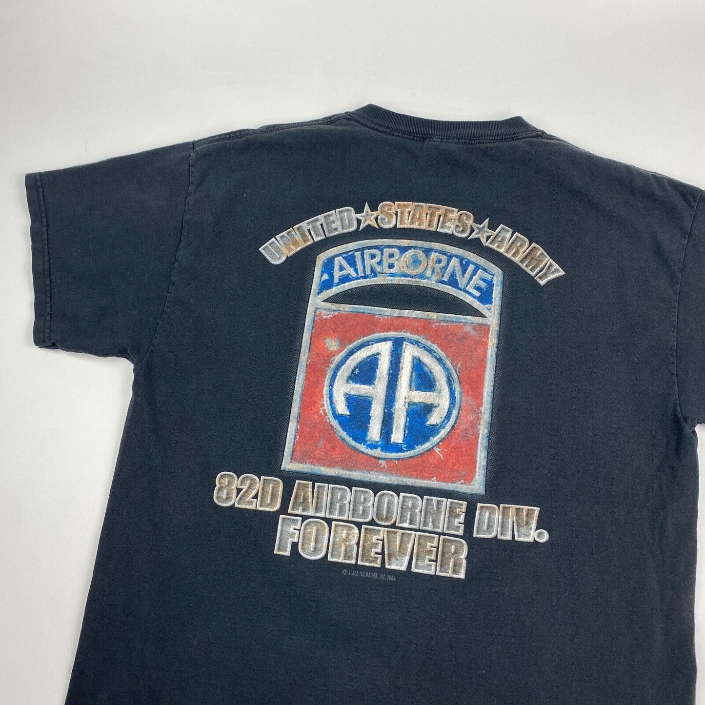 VINTAGE United States Army Airborne Black T-Shirt sz Large Men