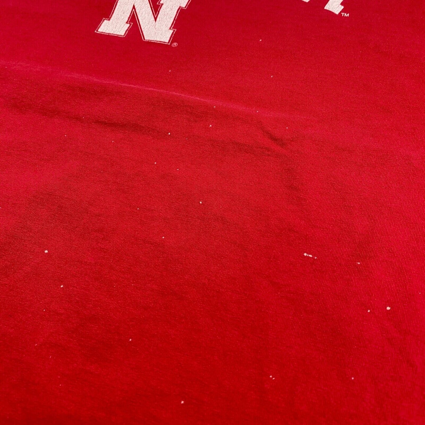 VINTAGE Nebraska Arch Logo Red T-Shirt sz XL Men Adult