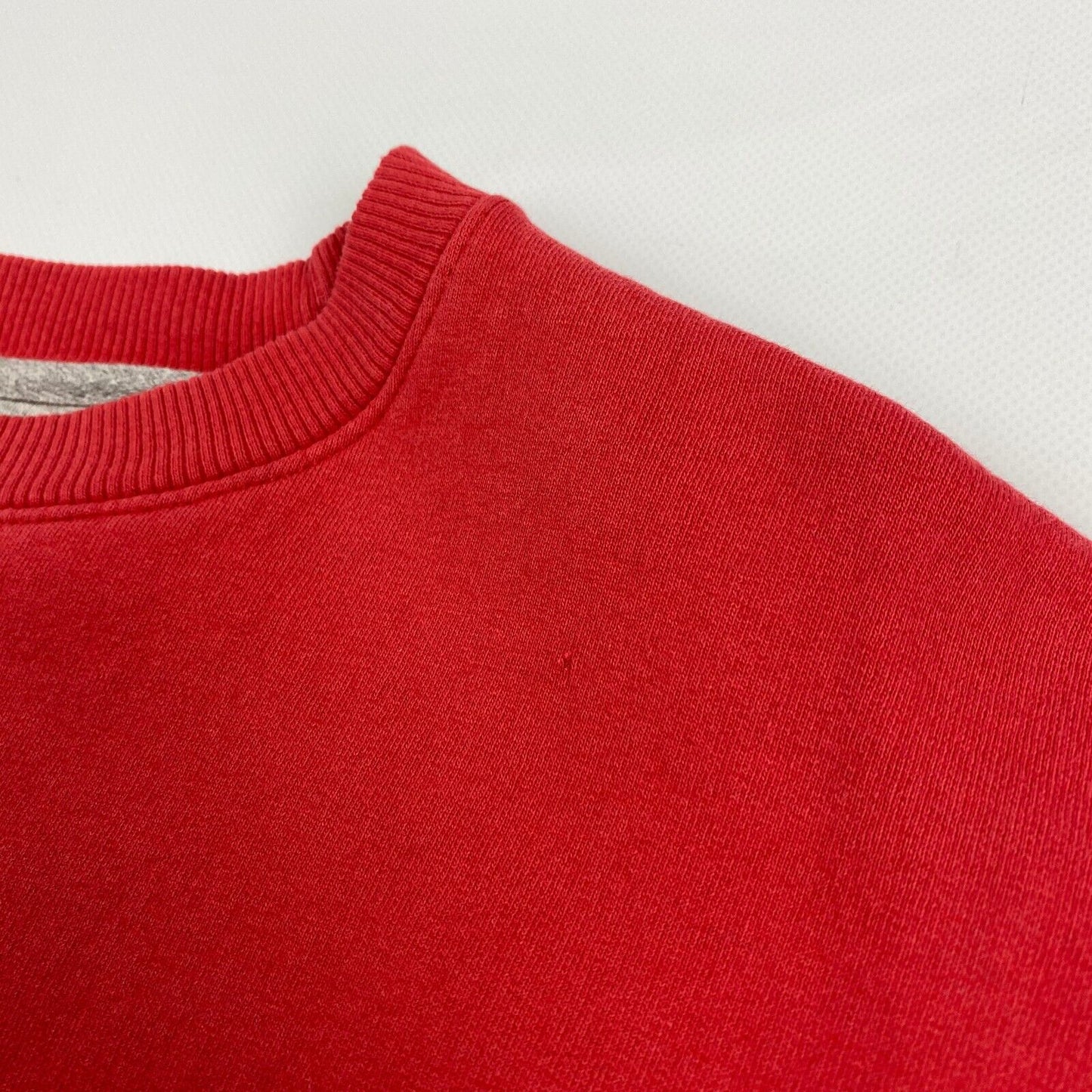 VINTAGE Champion Embroidered Logo Blank Red Crewneck Sweater sz XL Men