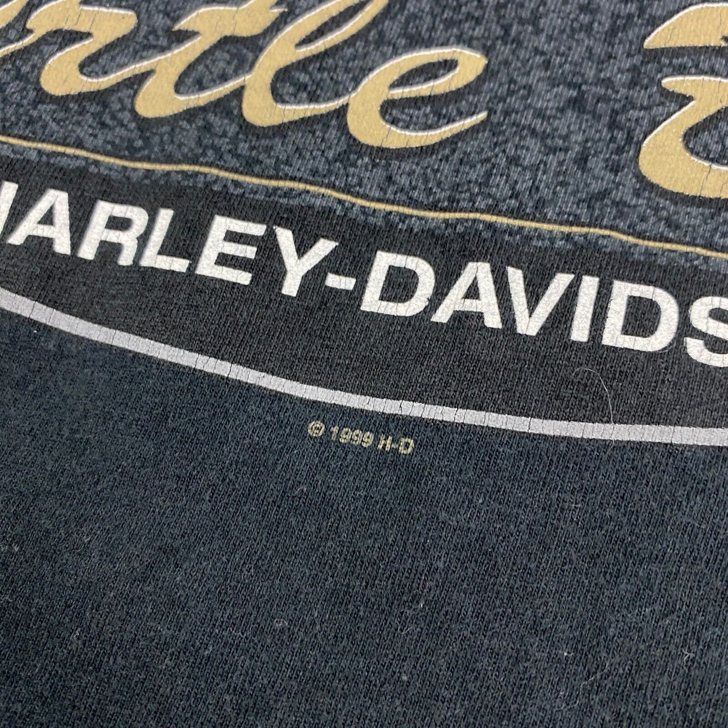 VINTAGE 1999 Harley Davidson Myrtle Beach Black Biker T-Shirt sz Large Men