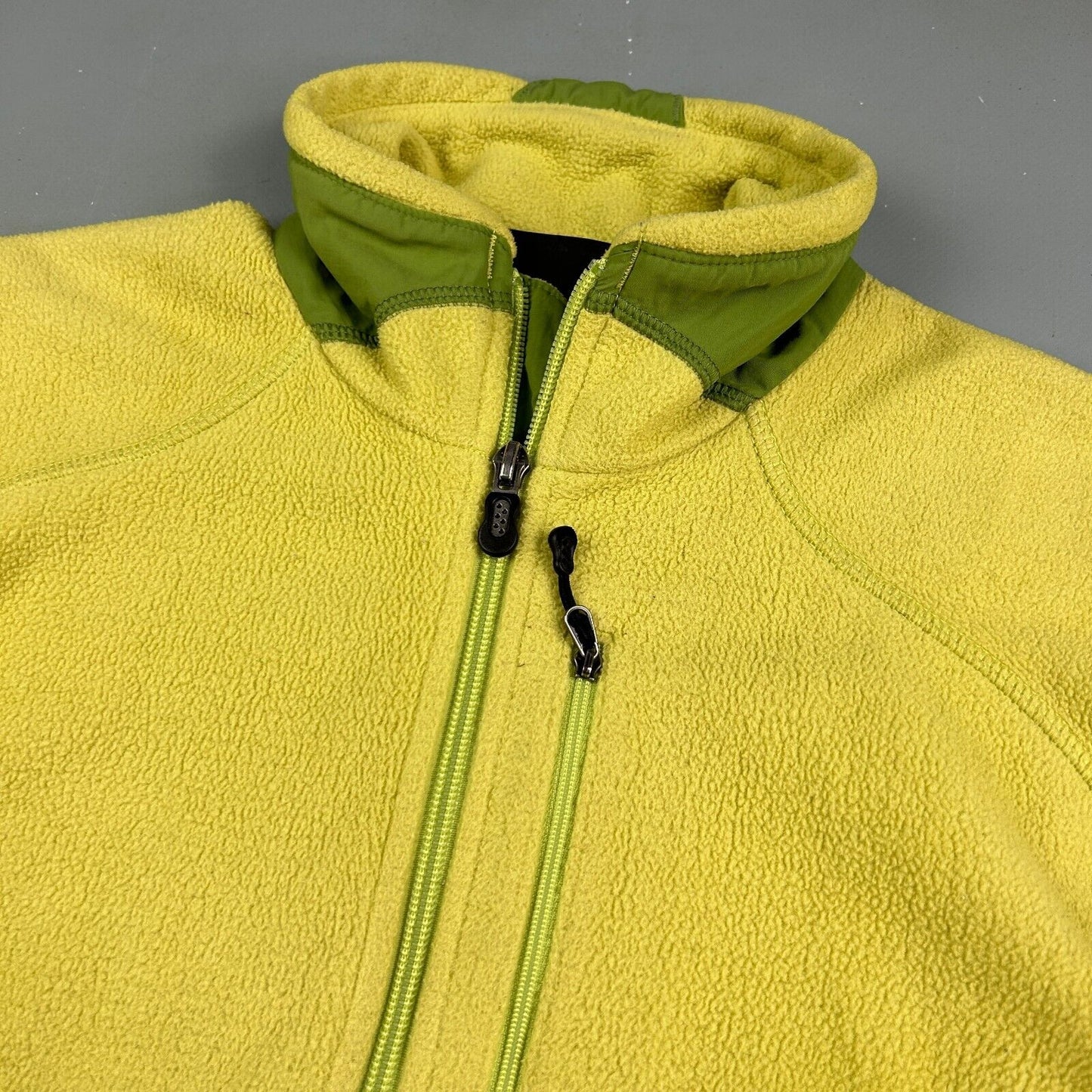 VINTAGE Patagonia Yellow Full Zip Tech R Fleece Sweater sz Small Womens