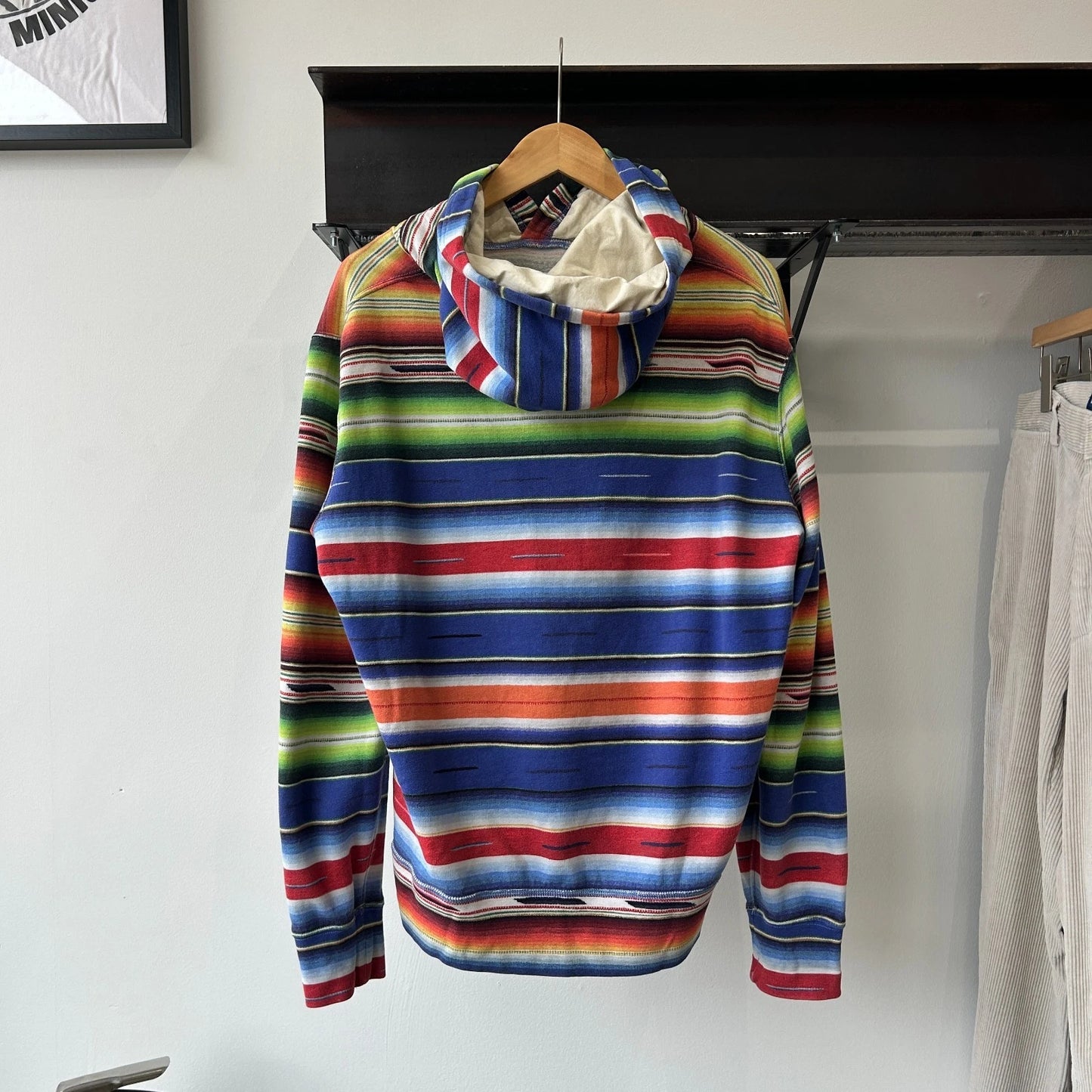 POLO Ralph Lauren Serape Print Striped Hoodie Sweater sz M