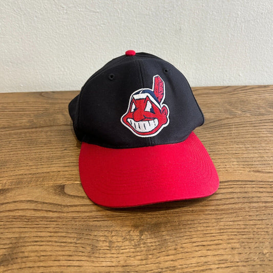 VINTAGE 90s | Cleveland Baseball MLB Logo Athletics Snapback HAT One Size Adult