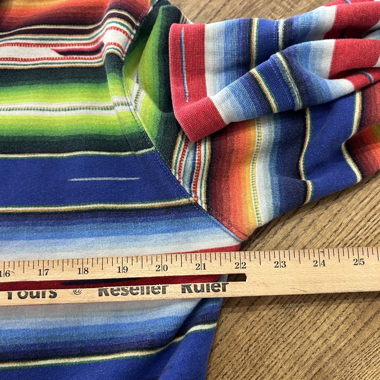 POLO Ralph Lauren Serape Print Striped Hoodie Sweater sz M