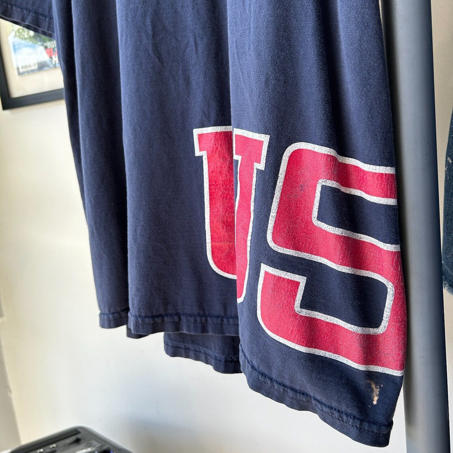VINTAGE 90s | Champion USA Spell Out T-Shirt sz XL Adult