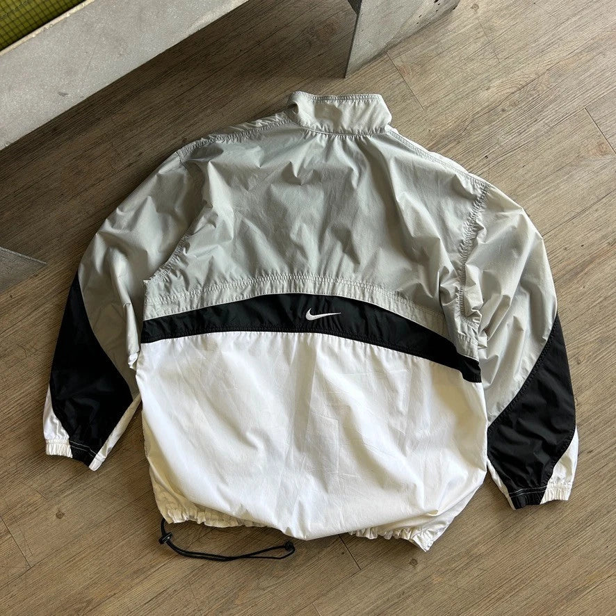 1990s | NIKE Mid Swoosh 1/4 Zip Pullover Windbreaker Jacket sz M/L