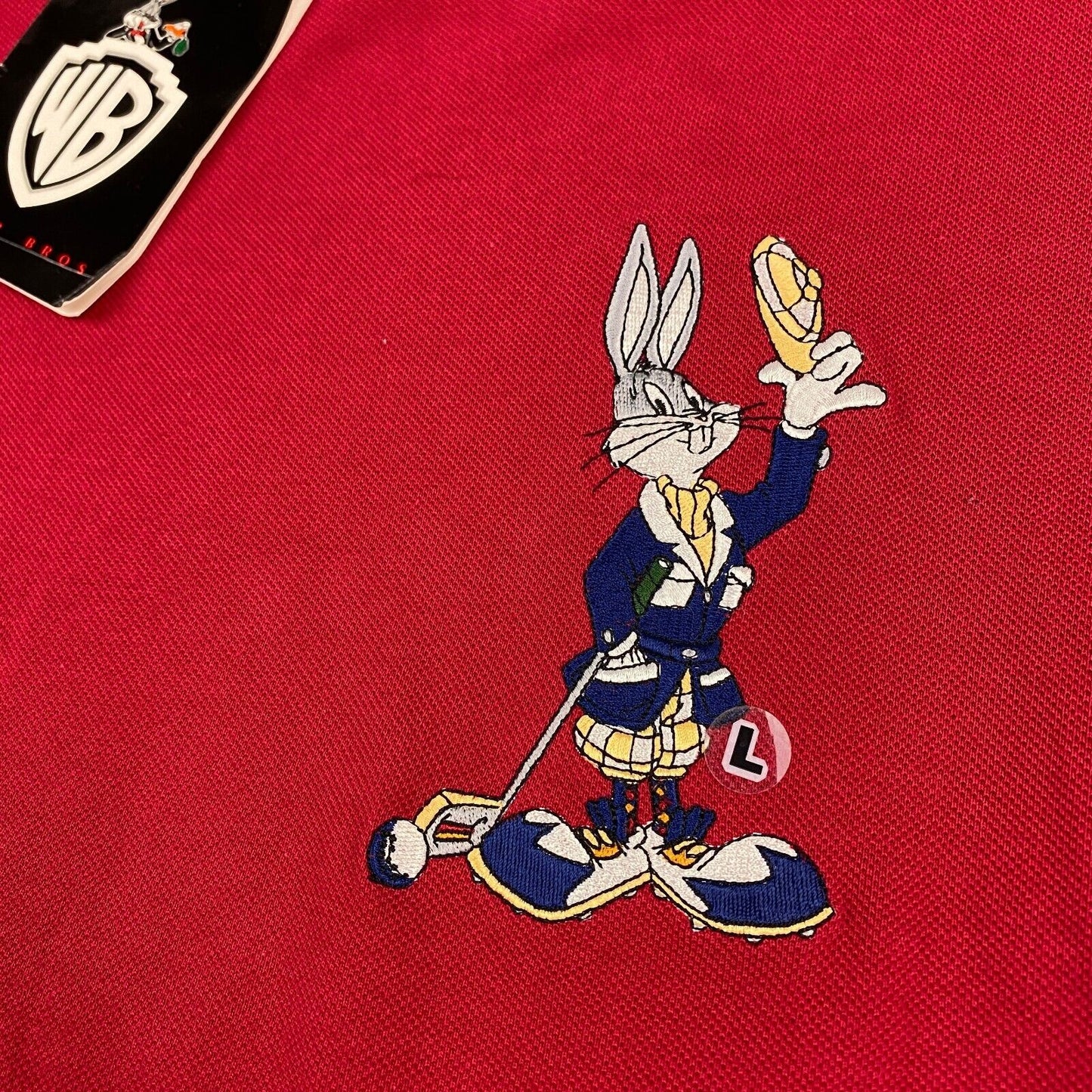 VINTAGE 90s Bugs Bunny Golf Warner Bros Looney Tunes T-Shirt NWT sz Large Men