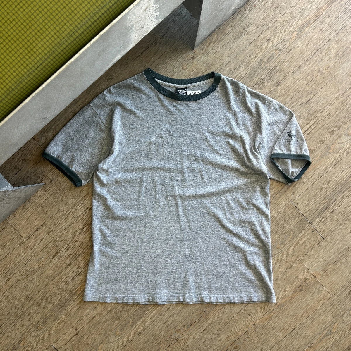 STUSSY All-Stars | 1990s Vintage Blank Ringer T-Shirt sz M/L