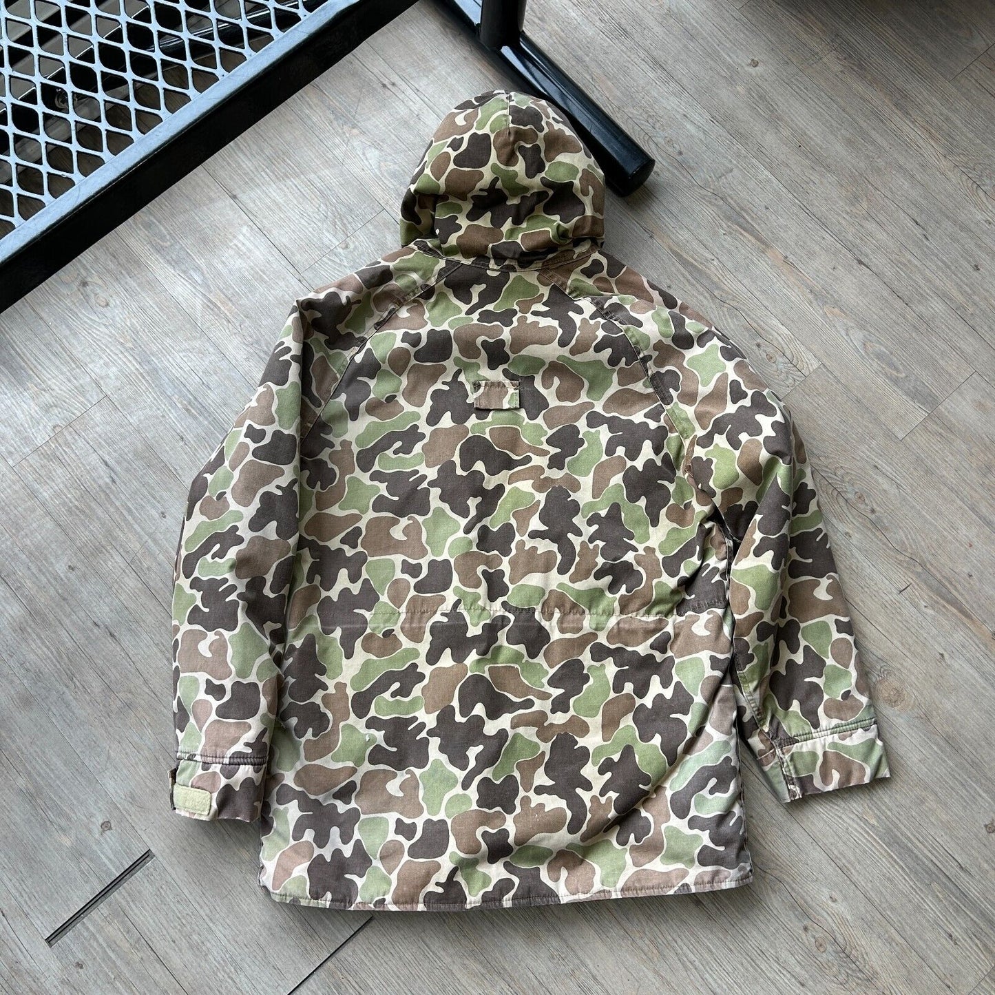 VINTAGE 90s | WOOLRICH Faded Duck Camo Hunting Jacket sz L-XL Adult