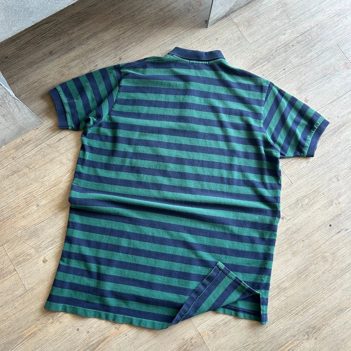 1990s | POLO Crest Ralph Lauren Striped Pocket Polo Shirt sz XL