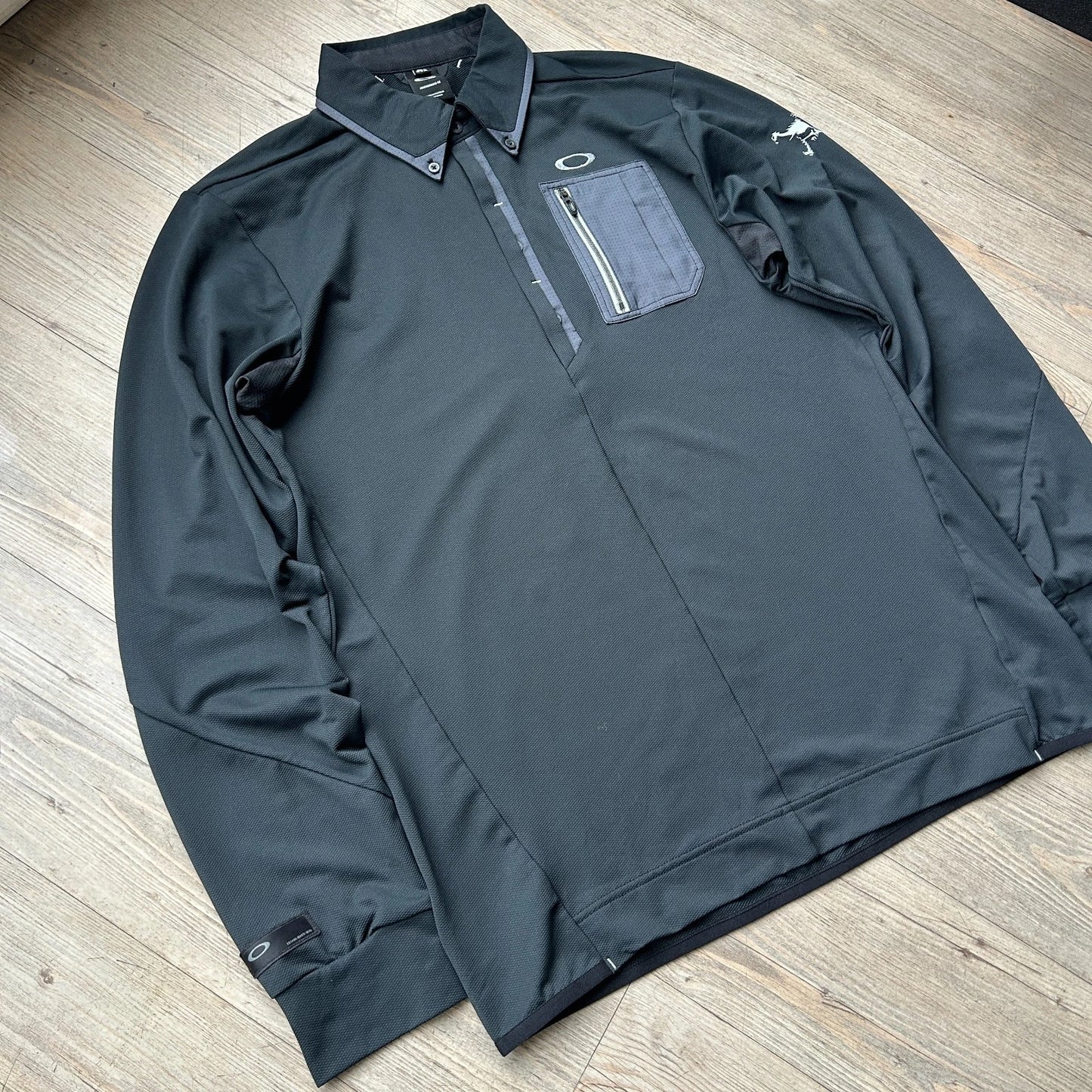OAKLEY | Technical 1/2 Button Down Golf Polo Shirt sz L