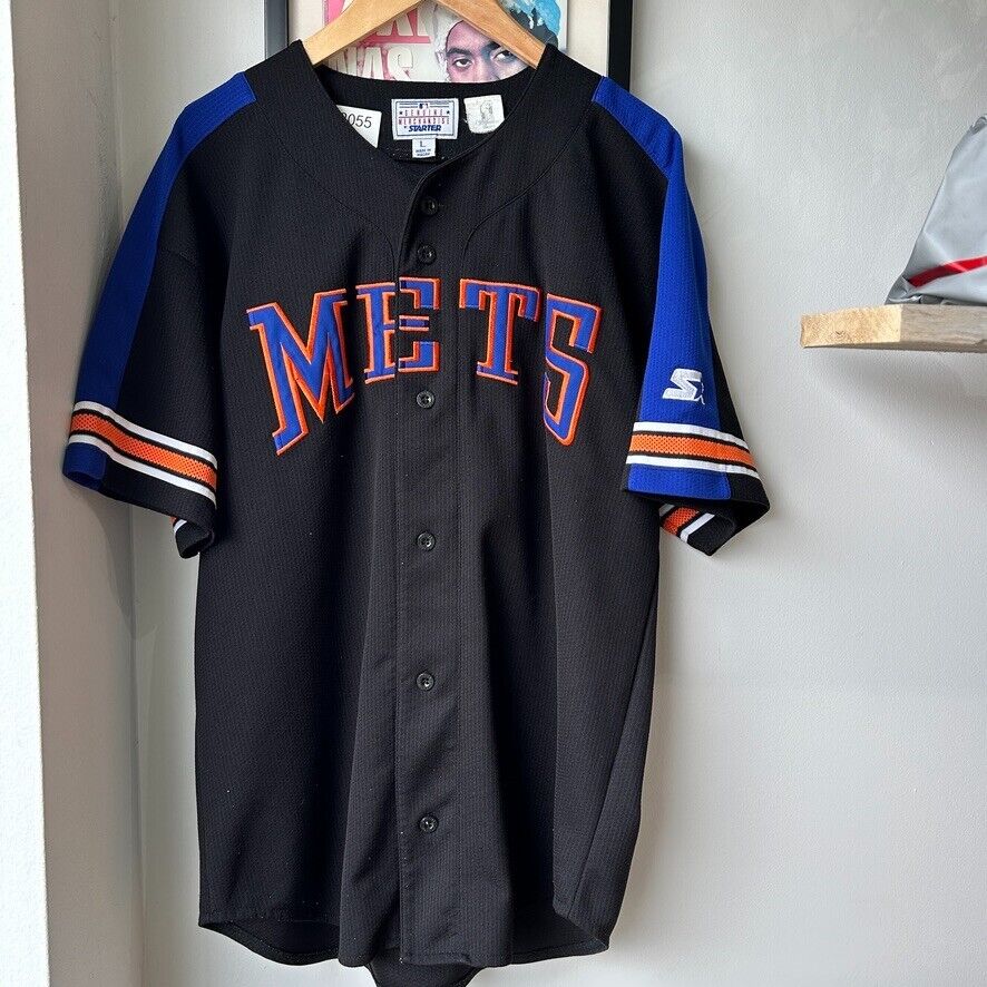 VINTAGE 90s | New York Mets Piazza Starter Baseball Jersey sz L