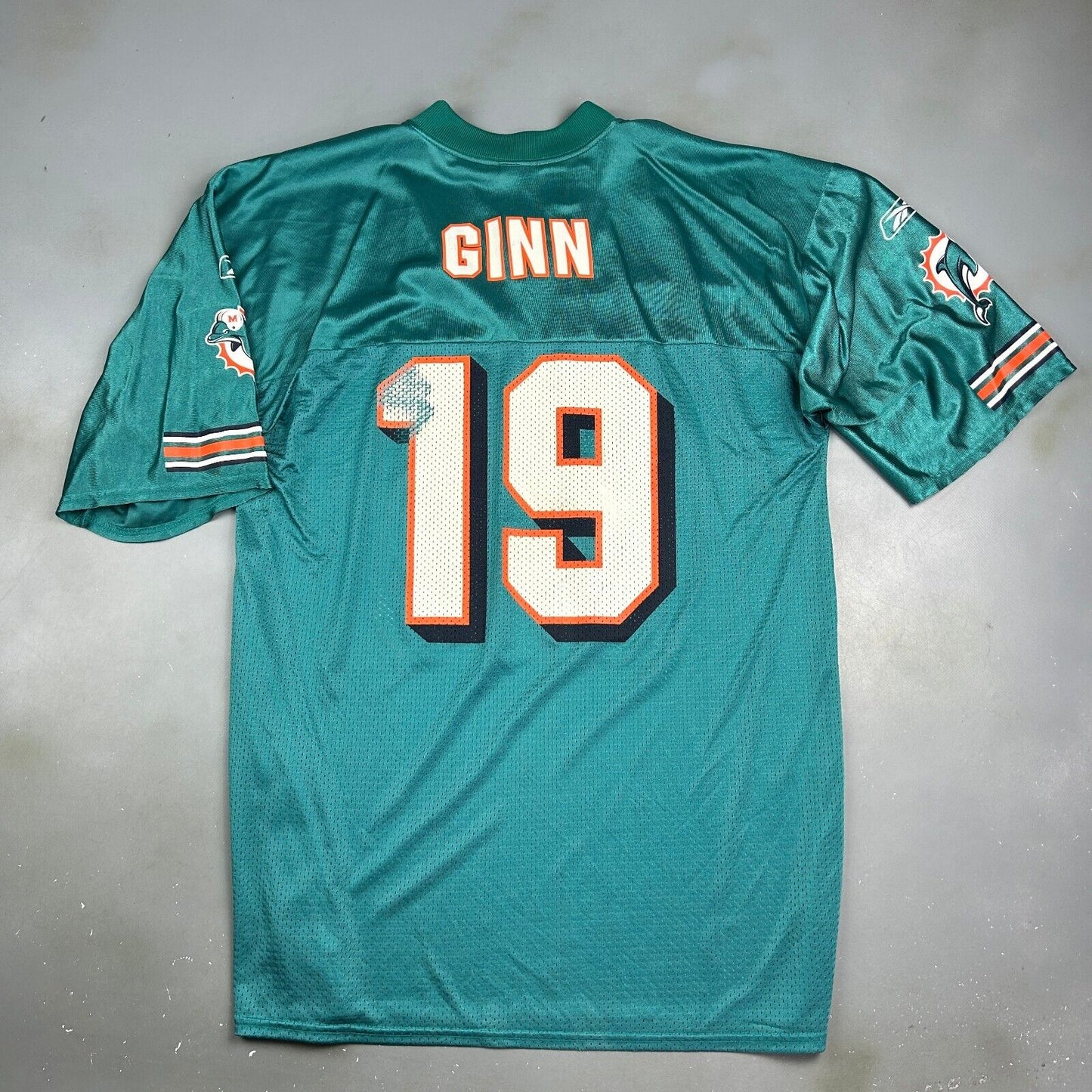 VINTAGE NFL Miami Dolphins RBK Jersey #19 Ginn sz L Men Adult