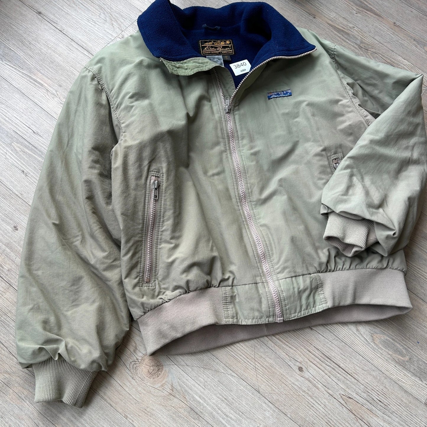 VINTAGE 80s 90s | Eddie Bauer Iridescent Faded Fleece Lined Jacket sz M