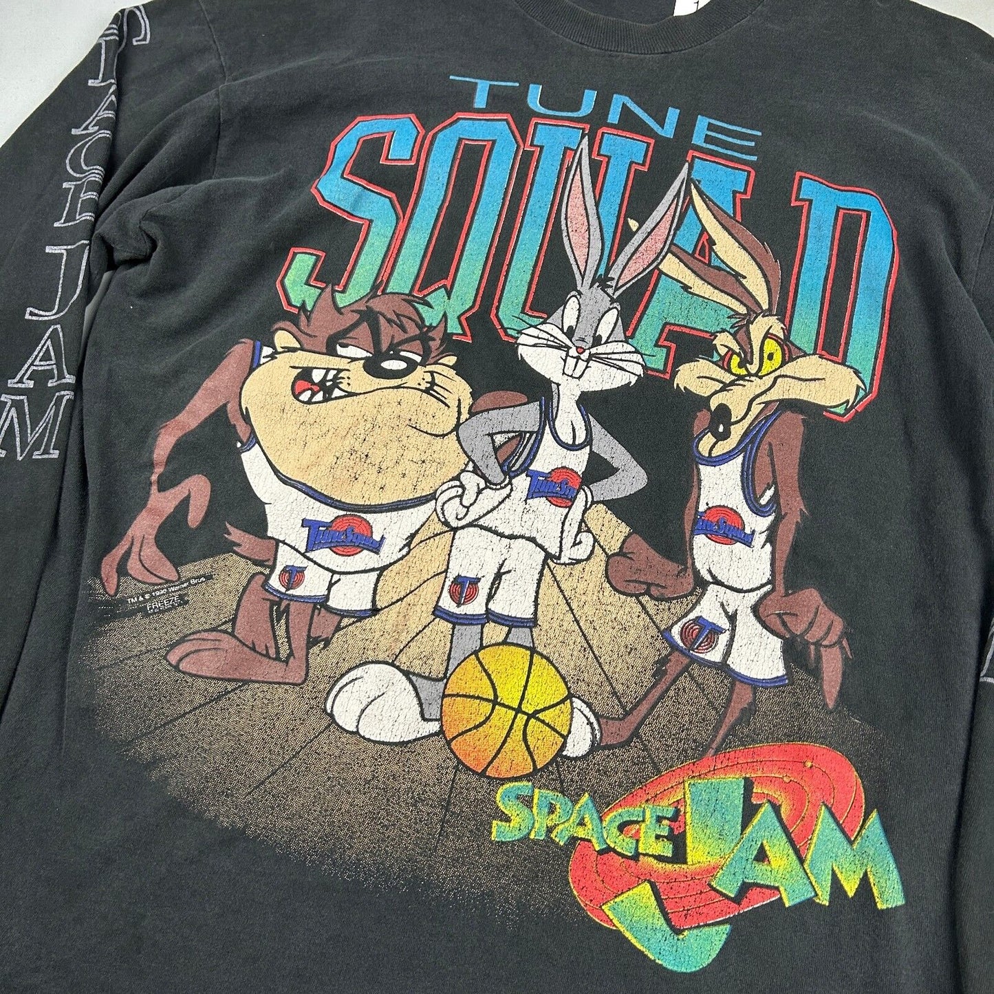 VINTAGE 1996 Space Jam Tune Squad Long Sleeve T-Shirt sz XL Adult