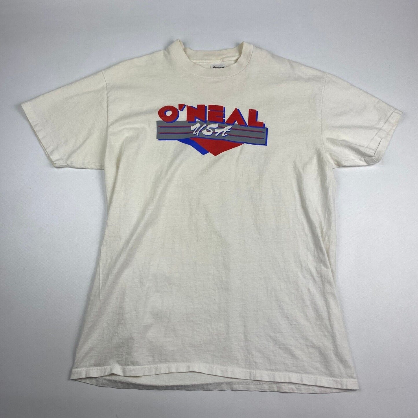VINTAGE 90s O'Neal Action Wear White T-Shirt sz Large Men