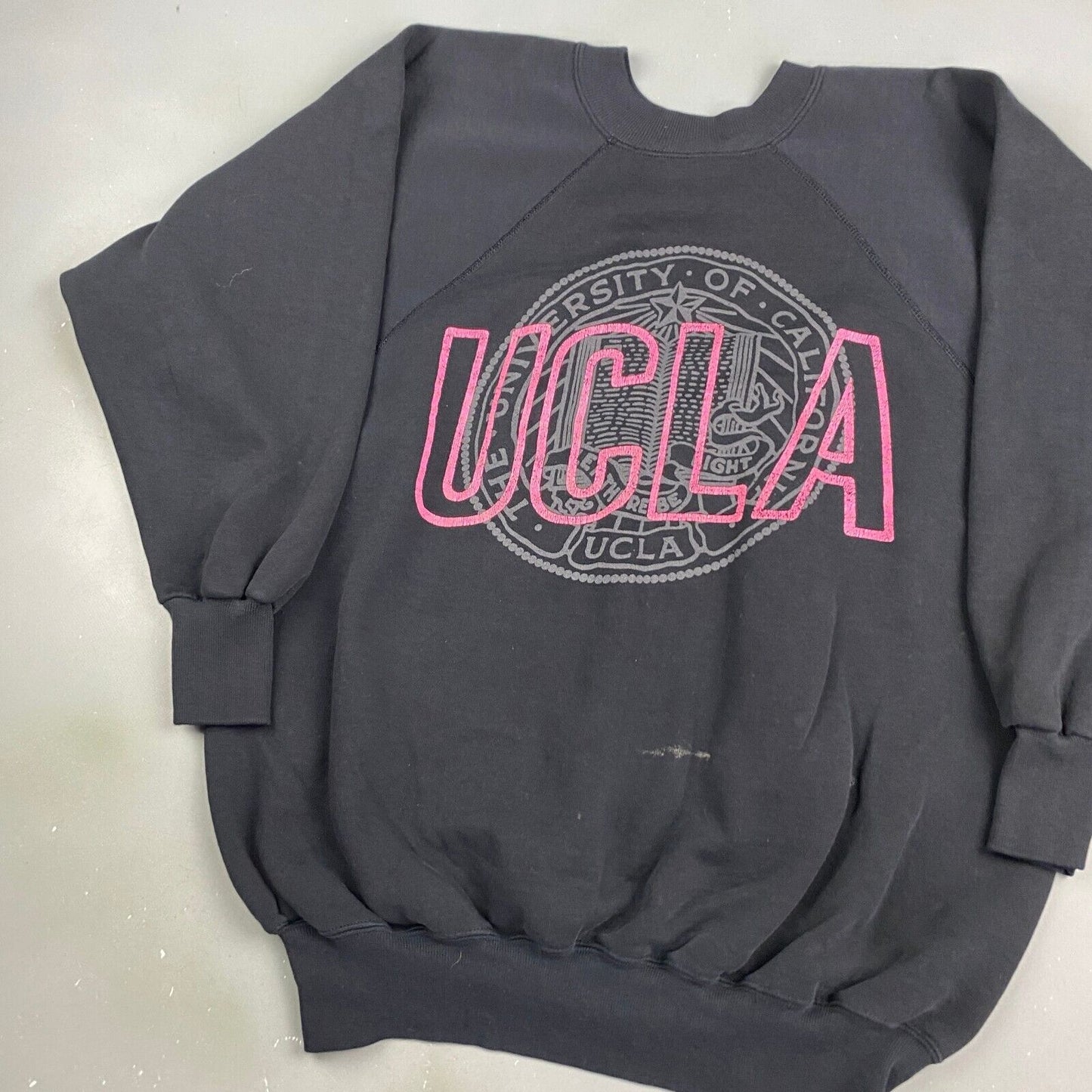 VINTAGE 80s University Of California UCLA Crewneck Sweater sz Large Men Adult