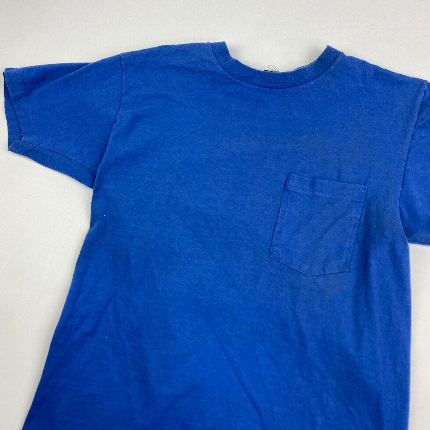 VINTAGE 80s Hunting Excuse Blue Pocket T-Shirt sz Small Men