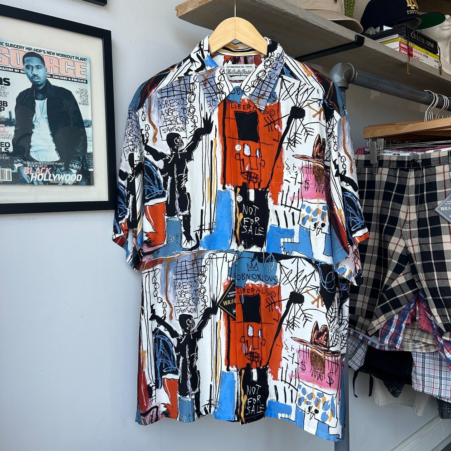 Wacko Maria Jean-Michel Basquiat The Guilty Parties Rayon Button Down Shirt XL