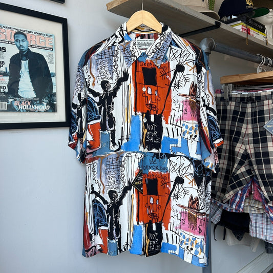 Wacko Maria Jean-Michel Basquiat The Guilty Parties Rayon Button Down Shirt XL