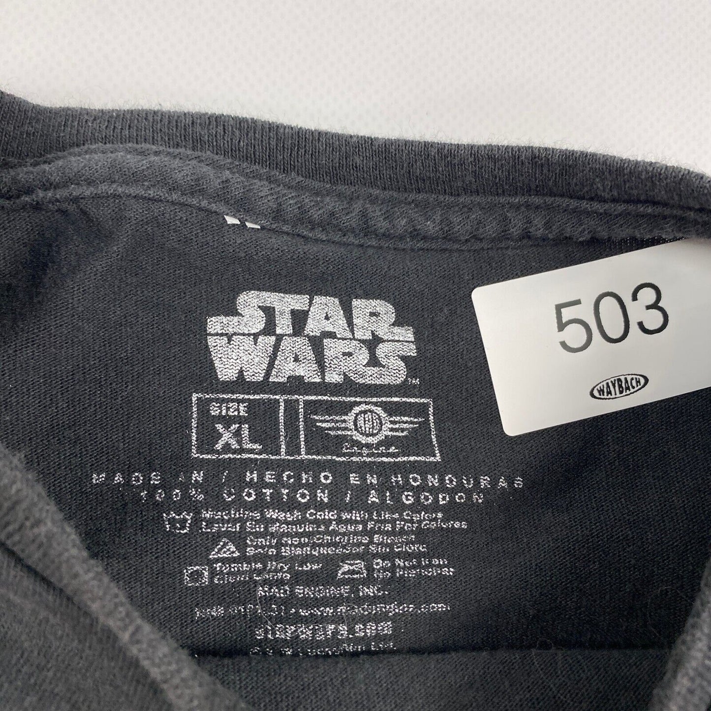 STAR WARS The Force Awakens Black Movie T-Shirt sz Medium Men