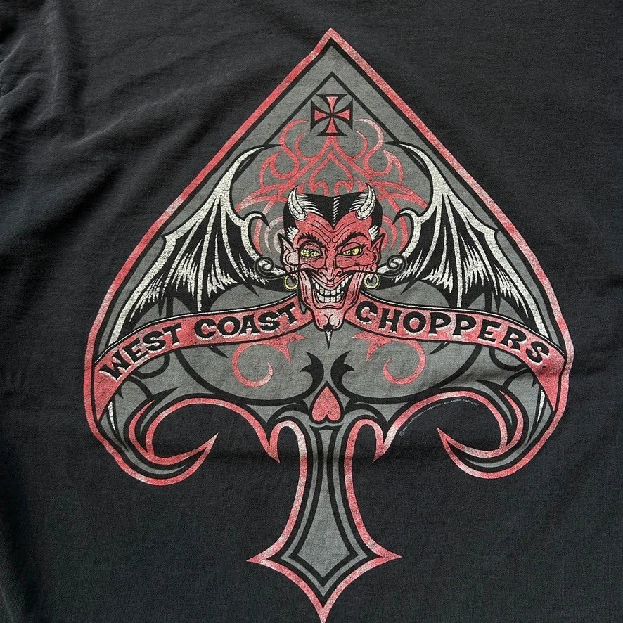 VINTAGE | West Coast Choppers Devil Ace Long Sleeve T-Shirt sz XL