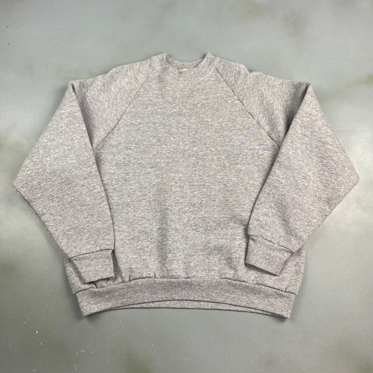 VINTAGE 90s Blank Grey Crewneck Sweater sz Medium Adult