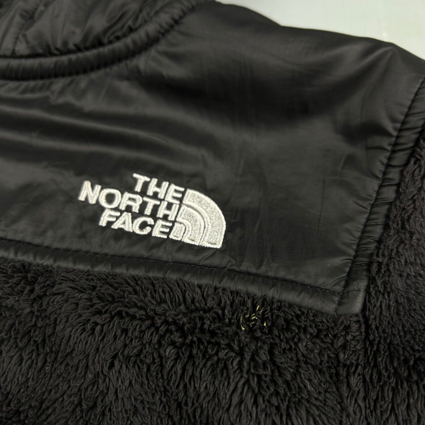 VINTAGE The North Face Black Hooded Fleece Sweater sz XS Womens Adult