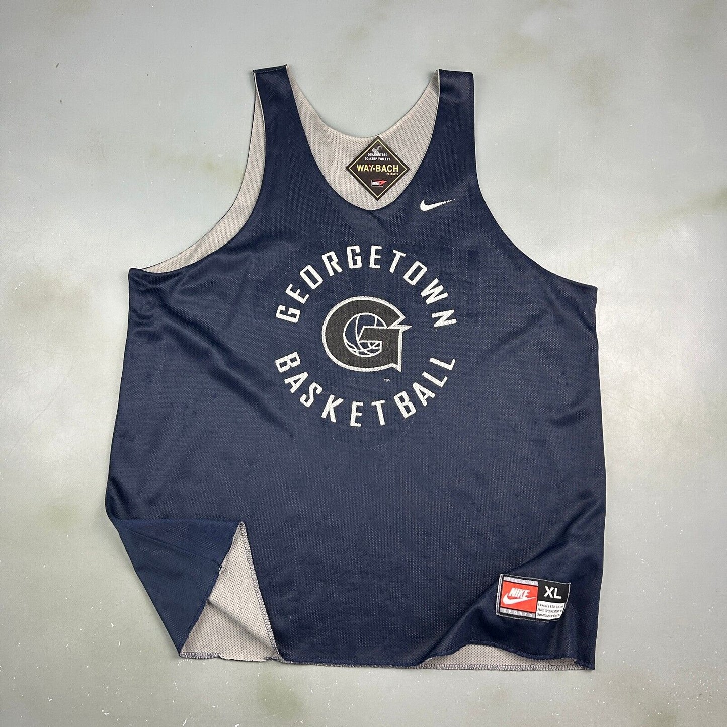 VINTAGE 90s Georgetown Hoyas NIKE Basketball Reverse Pinnie Jersey sz XL Adult
