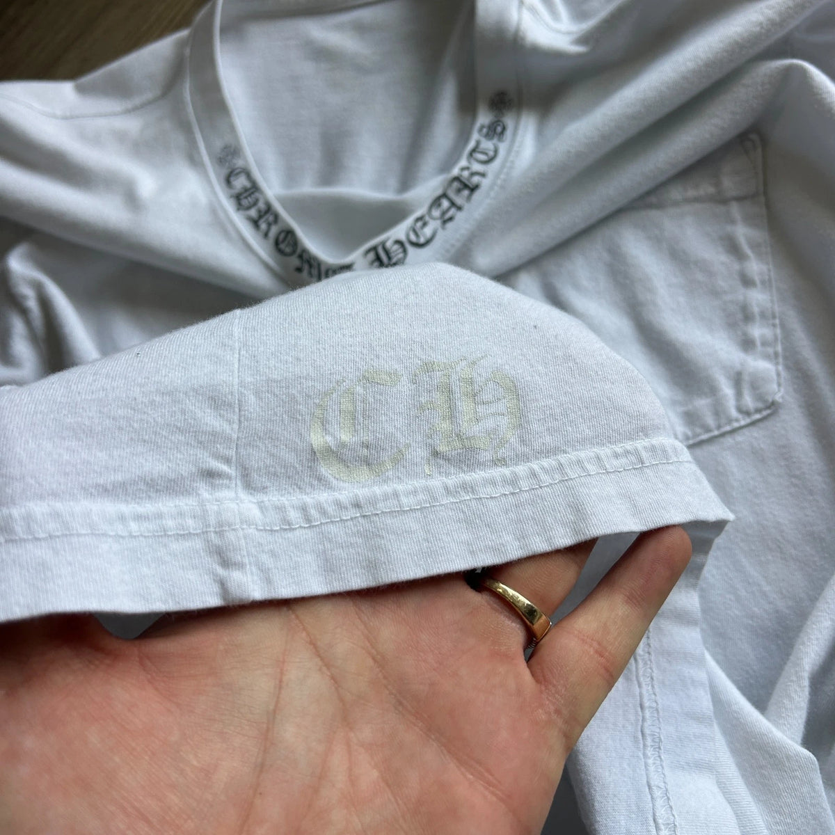 CHROME HEARTS | Script Logo Long Sleeve T-Shirt sz M