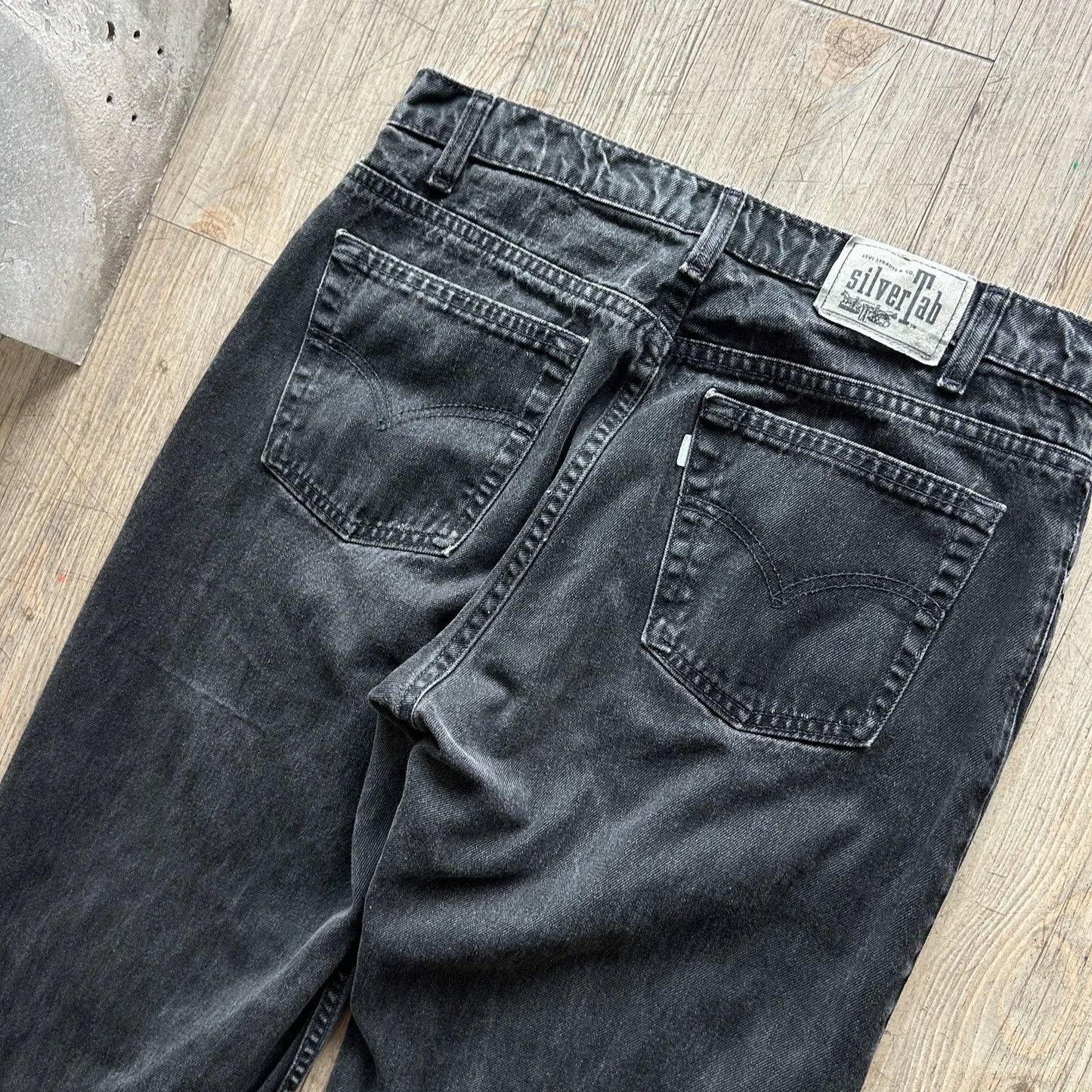 VINTAGE | Levi's SilverTab Relaxed Fit Black Denim Jeans Pants W32 L30