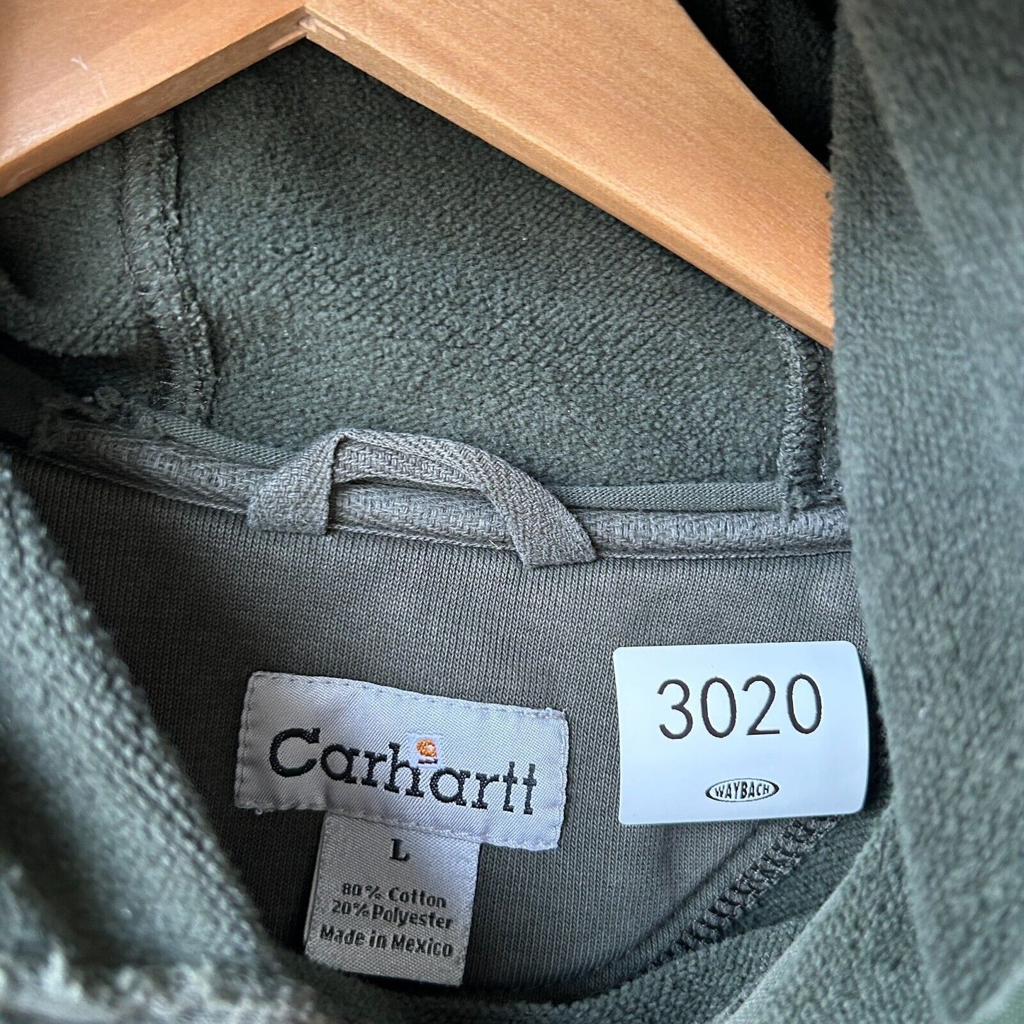 VINTAGE | Carhartt Faded Thrashed Green Hoodie Sweater sz L