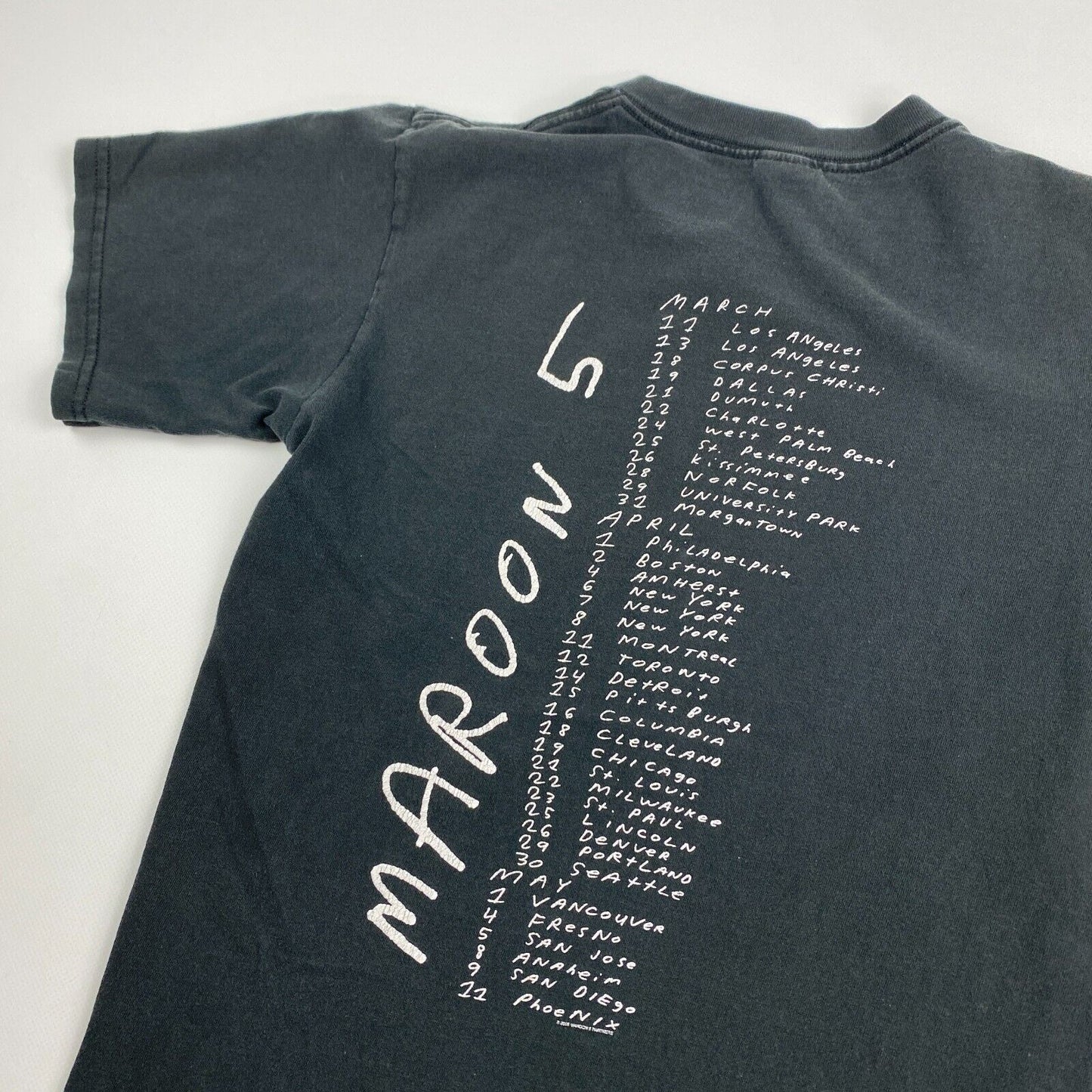 VINTAGE Maroon 5 Band Tour Black T-Shirt sz Small Men