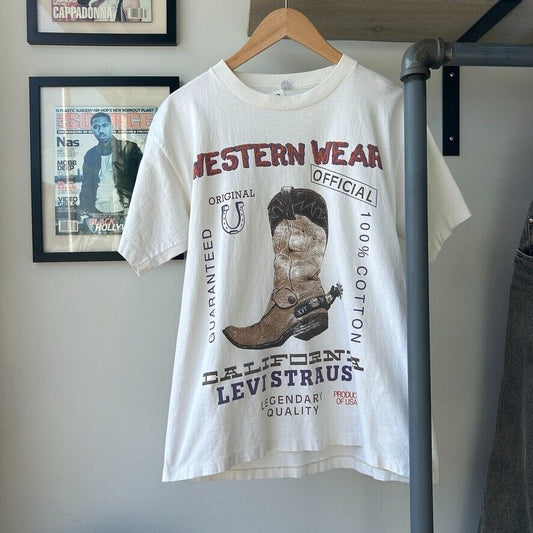VINTAGE 90s | Levis Strauss Western Wear Legendary Quality T-Shirt sz M